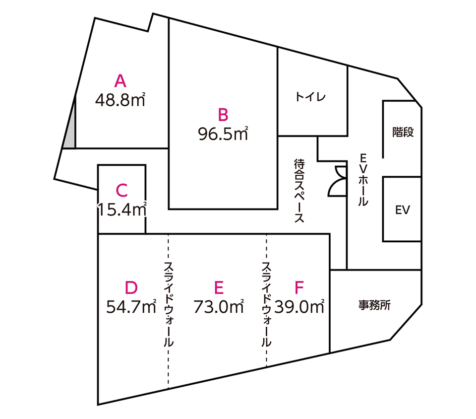 【桜通口会議室】フロア平面図