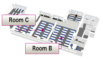 イオンコンパス東京八重洲会議室 room B+C フロア平面図